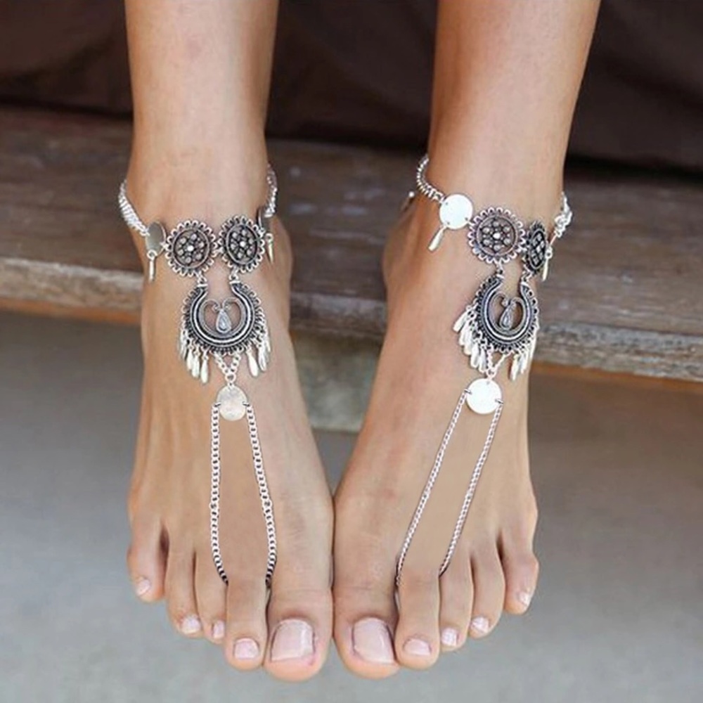 Boho Barefoot Sandals 1 left - Picture 2 of 6